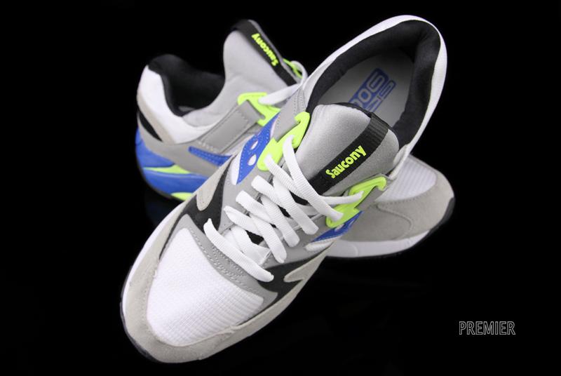 Saucony Grid 9000 Grey Blue Neon 6