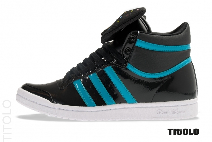 Adidas Originals Top Ten Sleek Hi Bow Black White Lab Green 2