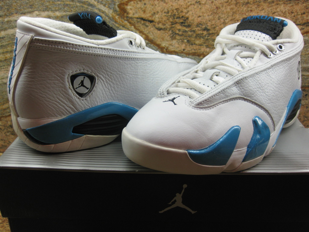 Air Jordan Xiv Low White Columbia Blue Unreleased Sample 03