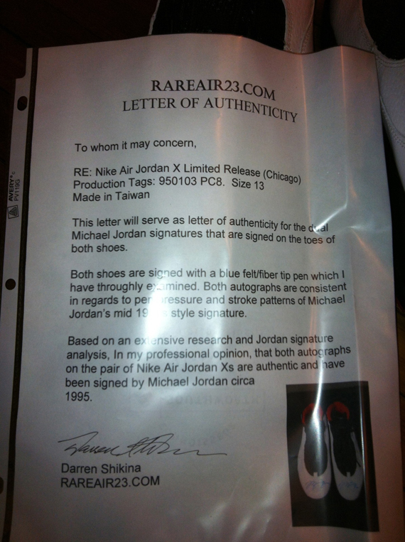 Jordan X Chicago Signed 4
