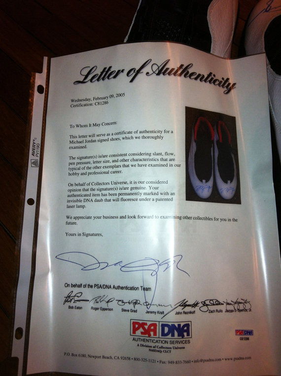 Jordan X Chicago Signed 6