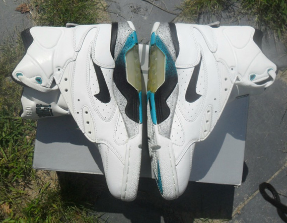 Nike Air Force 180 High White Black Blue Emerald 11