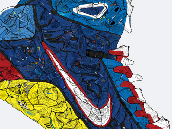 Nike Hyperdunk Sneaker Collage 1