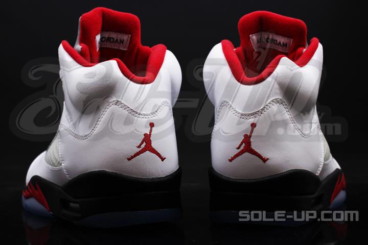 Air Jordan 5 Retro White Black Fire Red 6