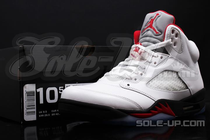 Air Jordan 5 Retro White Black Fire Red 8