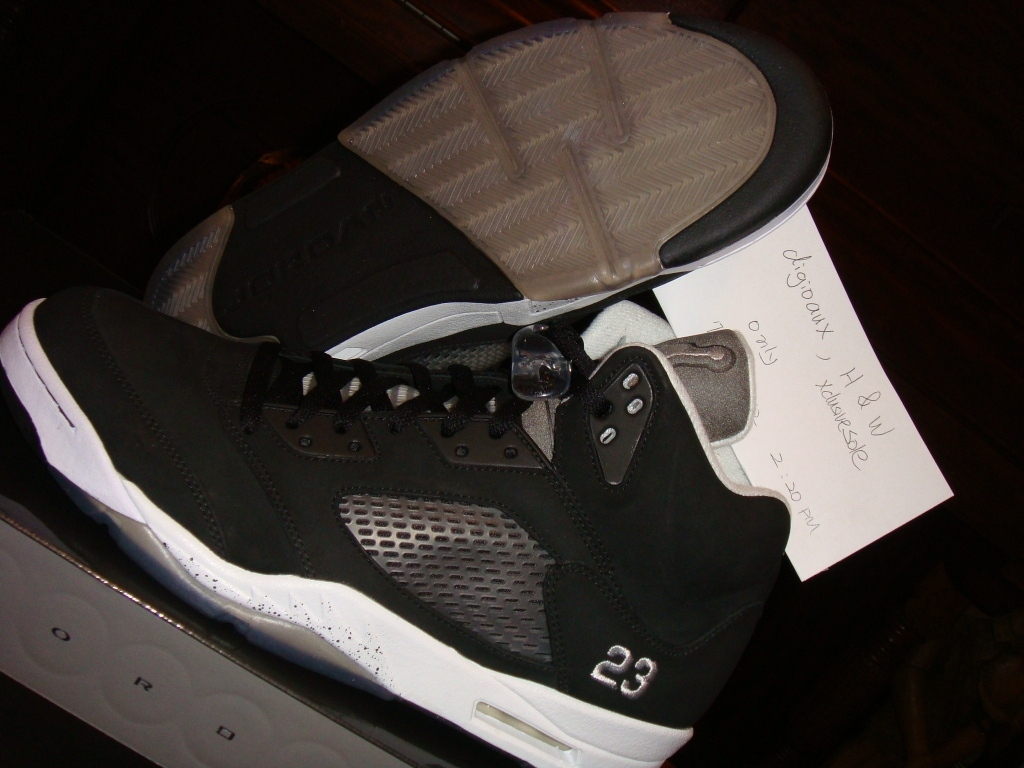 Air Jordan V Black White Unreleased Sample 11