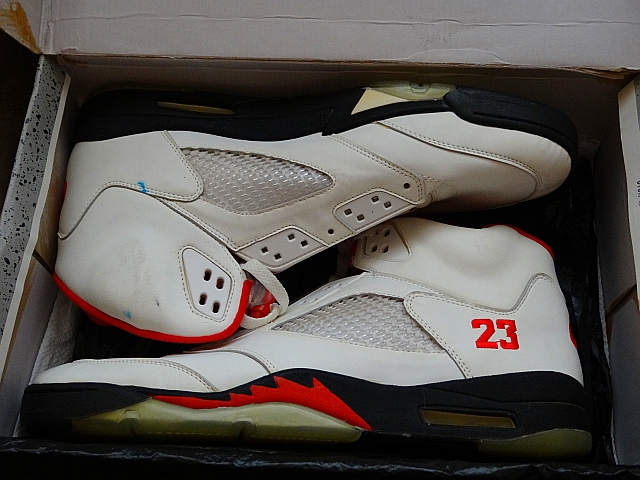 Air Jordan V White Black Fire Red Michael Jordan Pe 23 Autograph 06