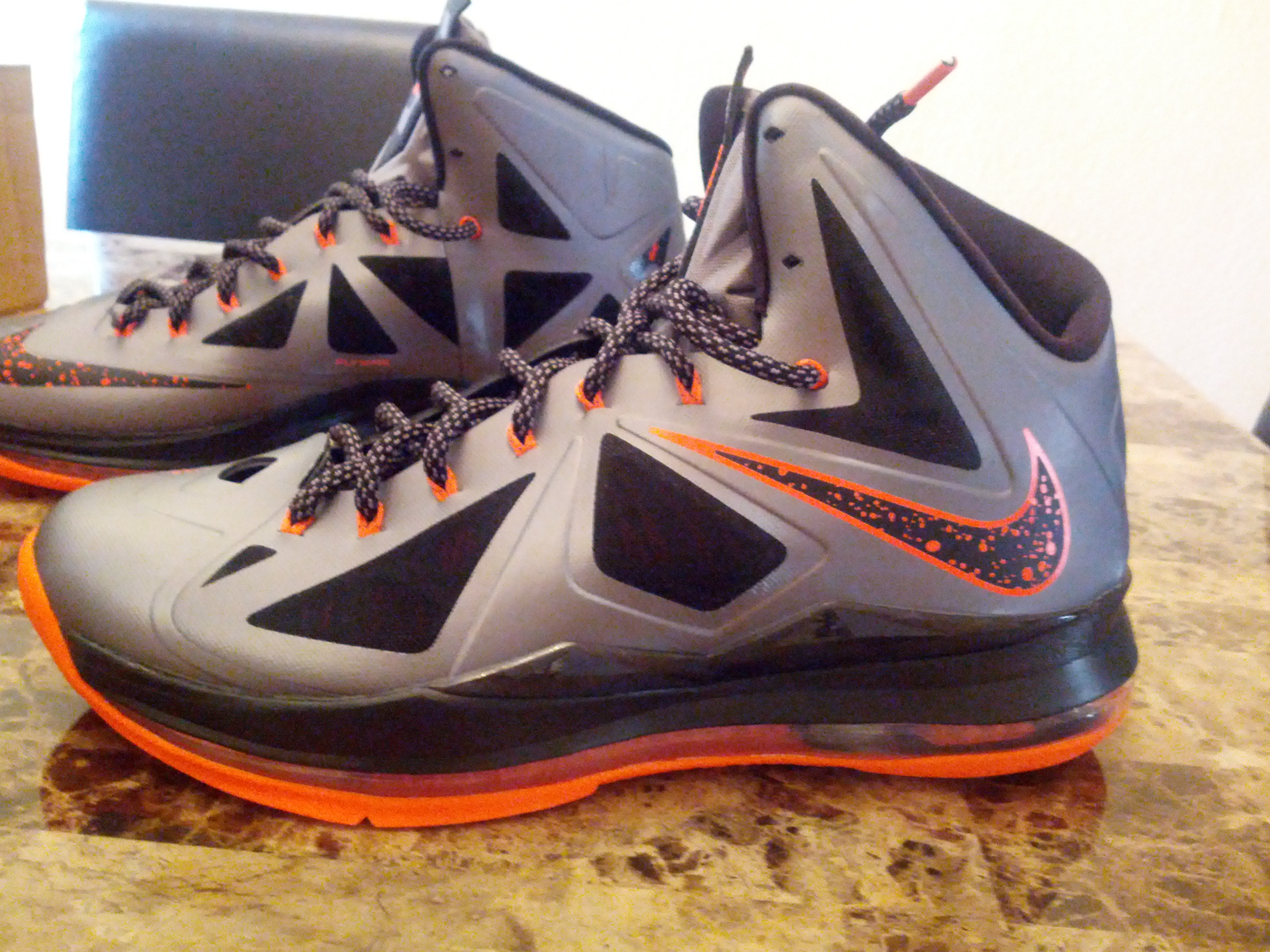 Nike Lebron X Silver Orange Black 03