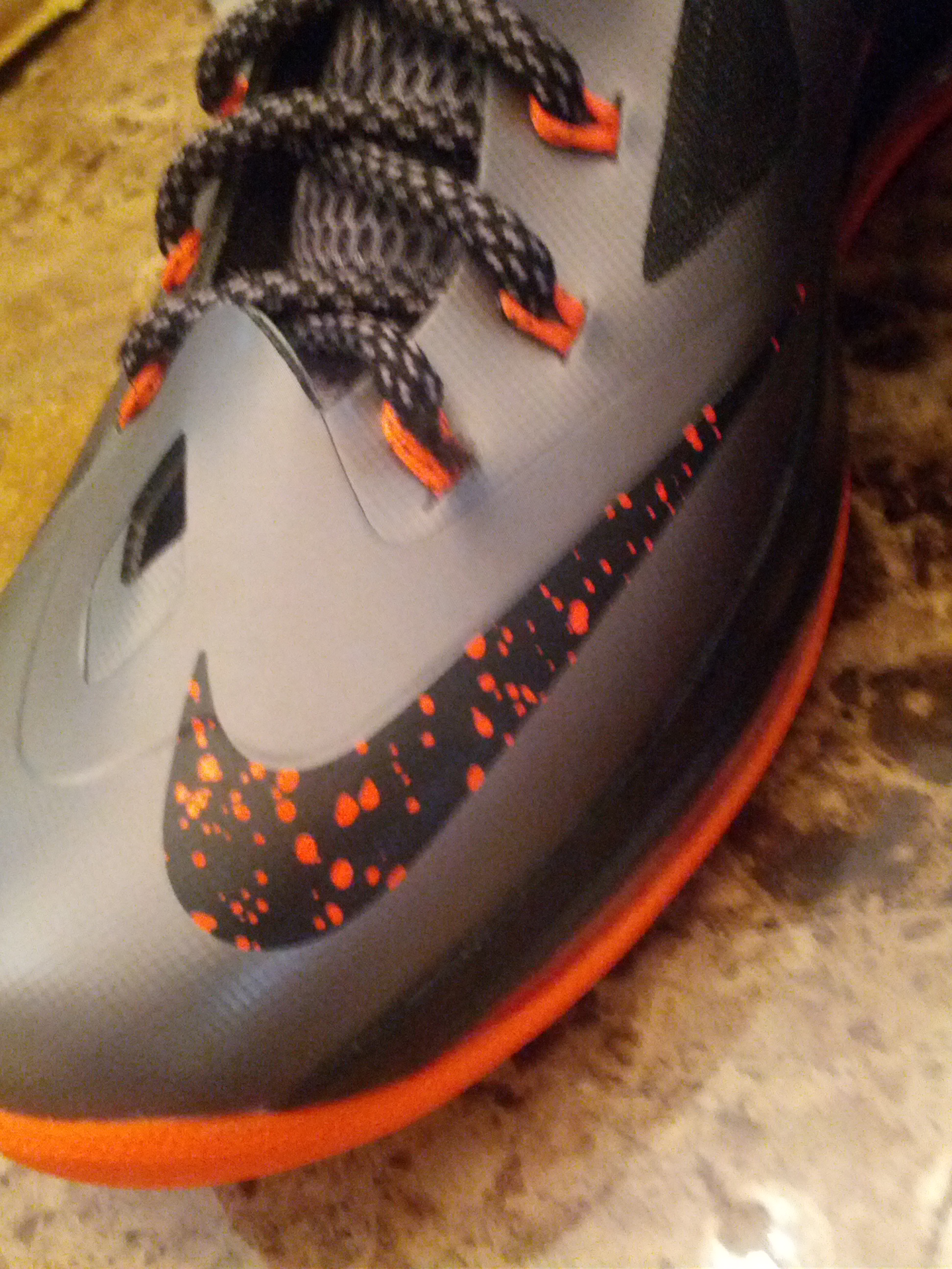 Nike Lebron X Silver Orange Black 10