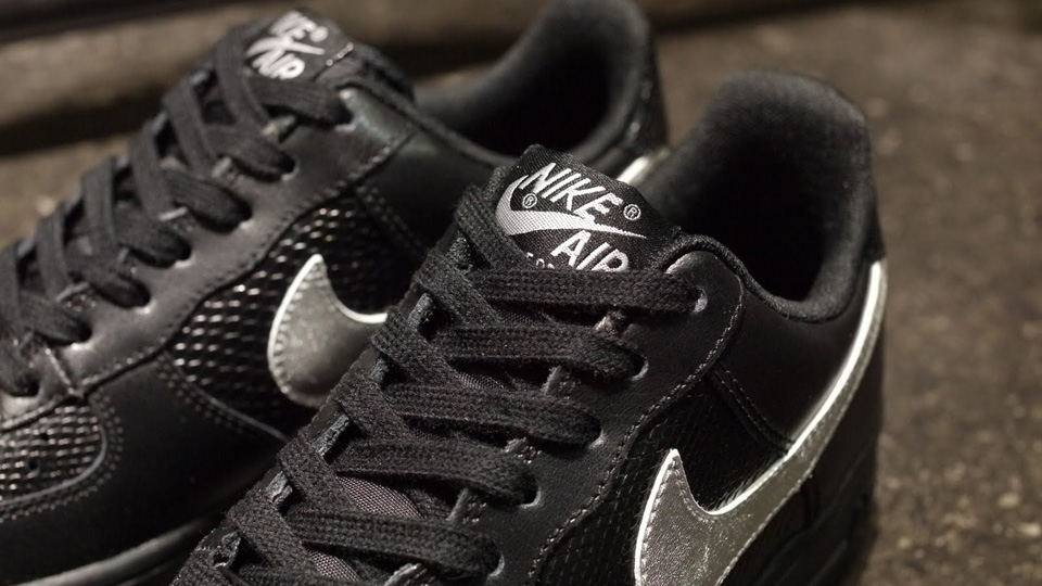 Nike Wmns Air Force 1 Low Black Silver 3