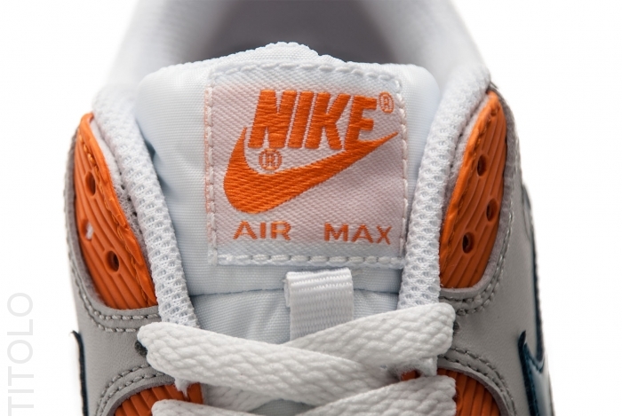Nike Wmns Air Max 90 Neutral Grey Shaded Blue Mandarin White 3
