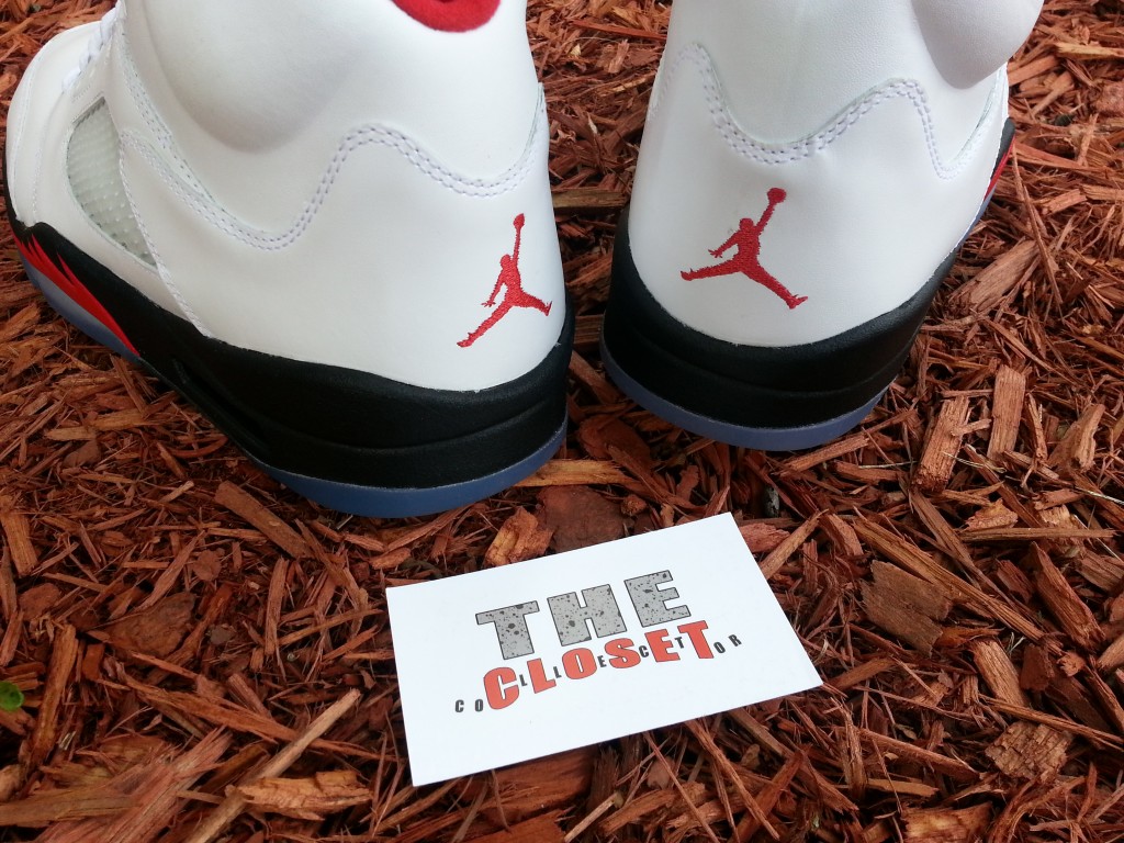 Air Jordan V White Fire Red Black 8