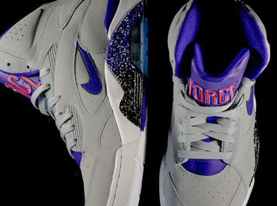 Nike Air Force 180 Mid Wolf Grey Electric Orange Court Purple