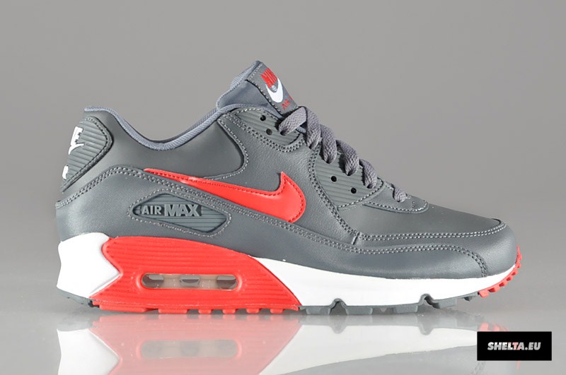 Nike Air Max 90 Essential Dark Grey University Red White 1