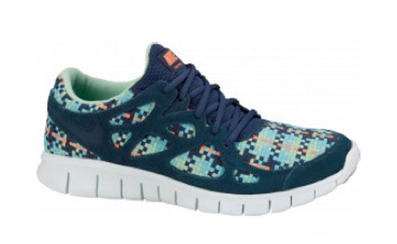 Nike Free Run 2 Woven Blue Orange