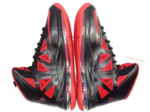 Nike Lebron X Black University Red Metallic Silver 51