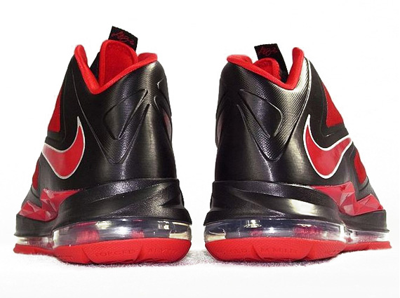 Nike Lebron X Black University Red Metallic Silver 91