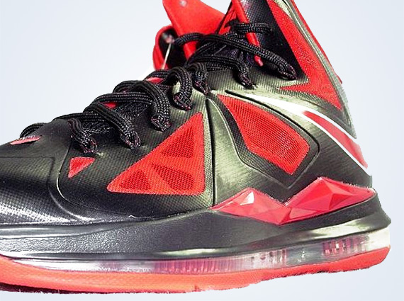 Nike Lebron X Black University Red Metallic Silver1