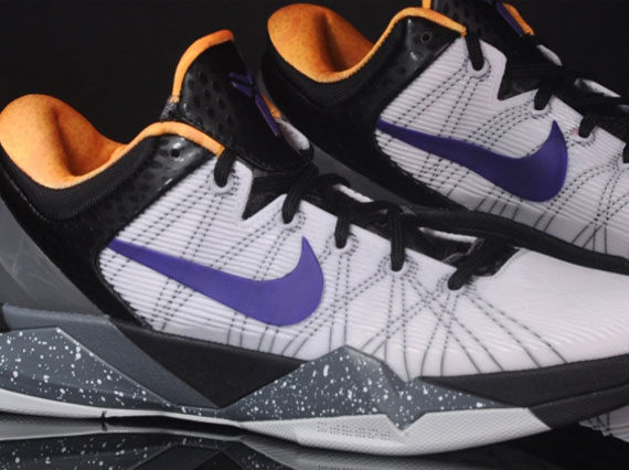 Nike Zoom Kobe VII – White – Court Purple – Black – University Gold