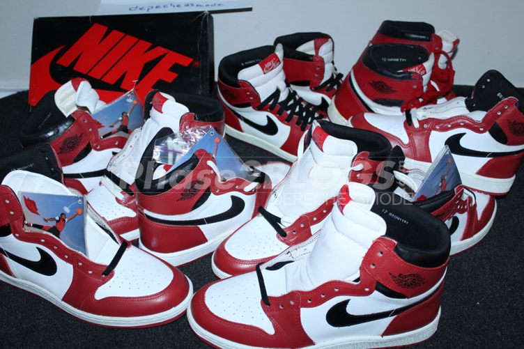 Original Air Jordan 1 White Red Black Lot