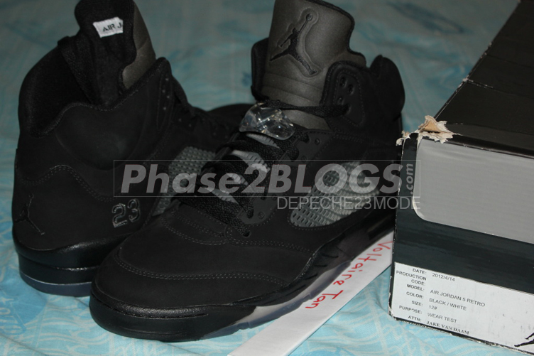 Sample Air Jordan V Black