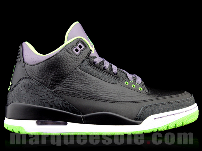 Air Jordan Iii Black Purple Green 11
