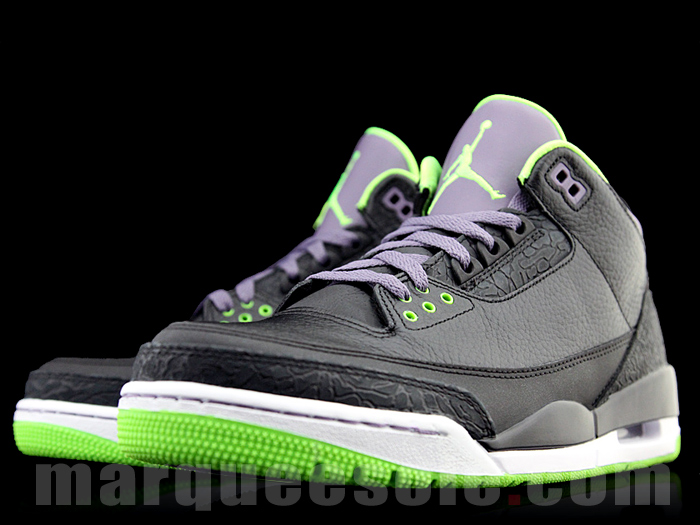 Air Jordan Iii Black Purple Green 2
