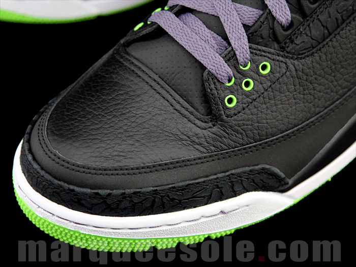 Air Jordan Iii Black Purple Green 5