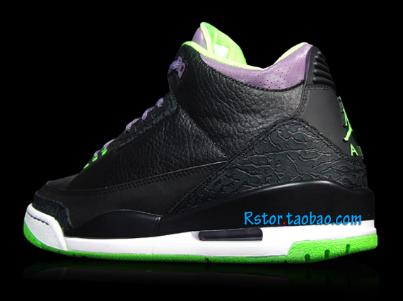 Black Neon Purple Jordan Iii 1