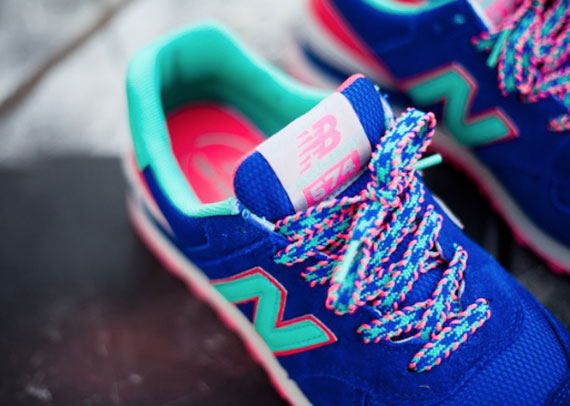 New Balance 574 Blue Pink Teal
