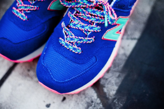 New Balance Wl574 Blue Pink Teal 41
