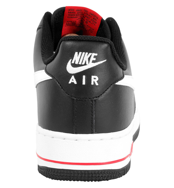Nike Air Force 1 Low Black White Red February 2013 2