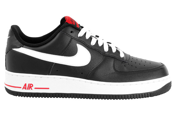 Nike Air Force 1 Low Black White Red February 2013 3