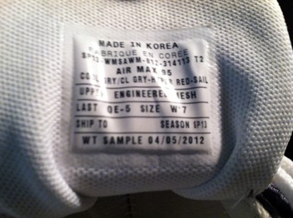 Nike Air Max 95 Em Cool Grey Hyper Red Sail 6