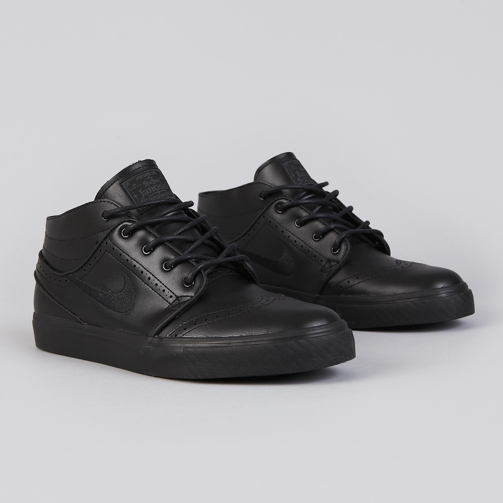 Nike Zoom Stefan Janoski Mid Premium Black Wingtip Available 2