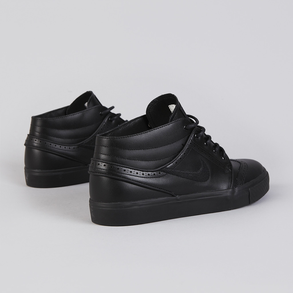 Nike Zoom Stefan Janoski Mid Premium Black Wingtip Available 3
