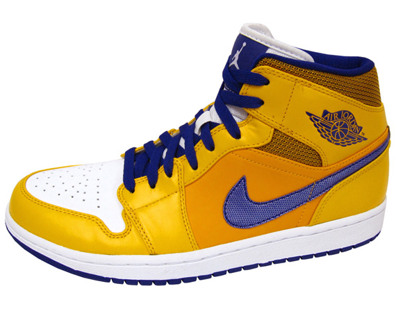 Air Jordan 1 Mid Yellow Purple 2013