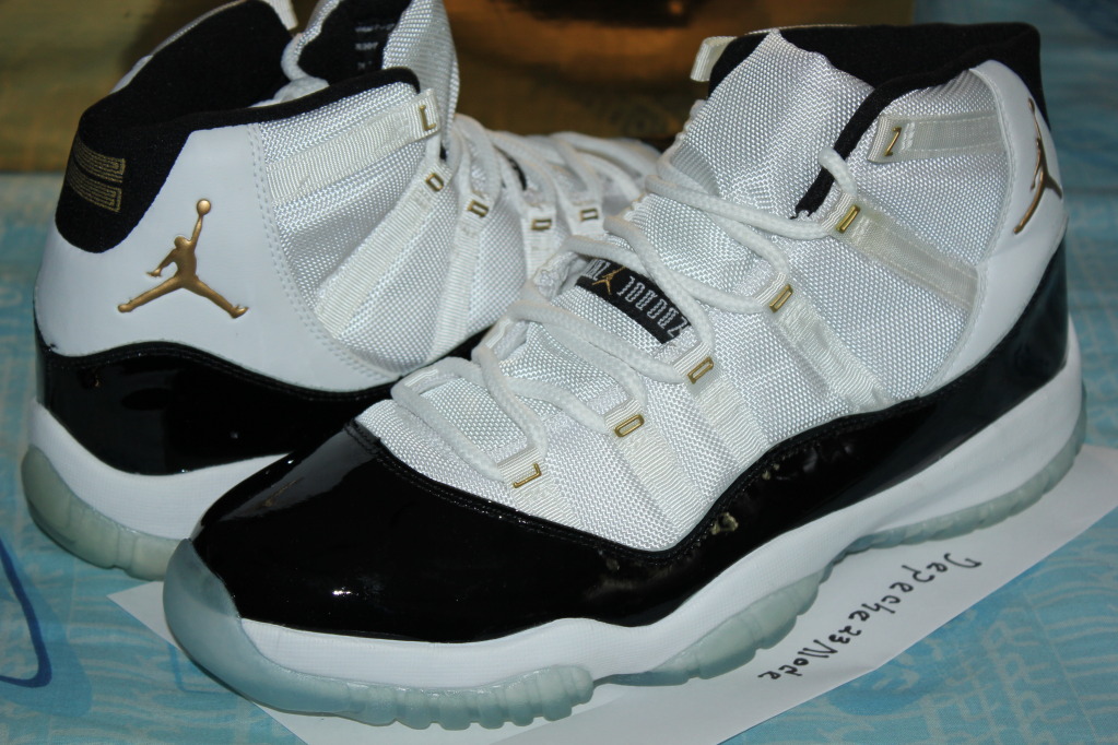 Air Jordan Xi Dmp Gold Eyelets Samples 17