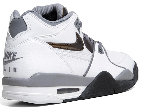 Nike Air Flight 89 White Total Crimson Cool Grey 1