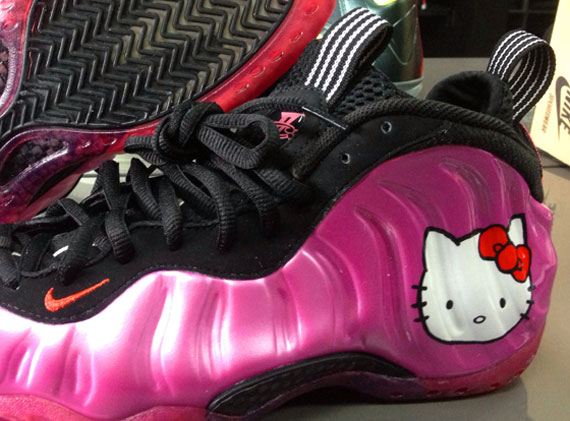 Nike Air Foamposite One "Hello Kitty" Customs by Sole Swap and Rebel Aire