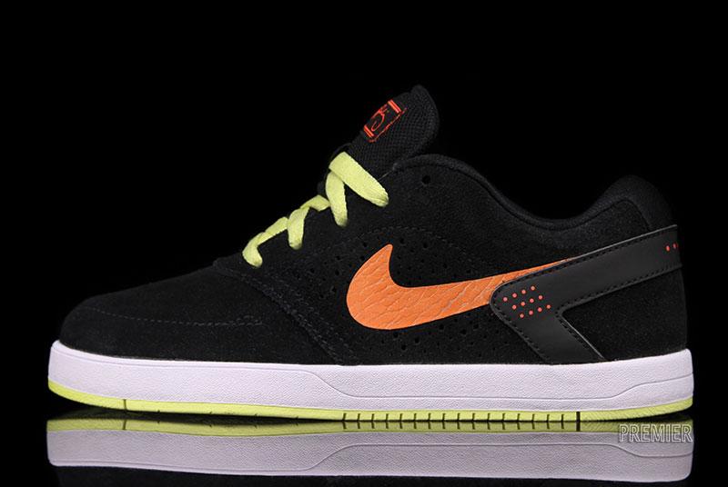 Nike Paul Rodriguez 6 Gs Black Total Crimson Electric Yellow 1