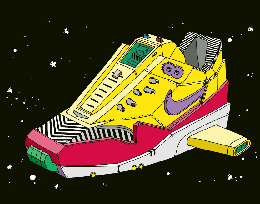 Space Sneakers Illustrations By Ghica Popa 01