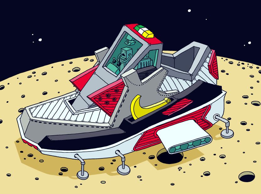 Space Sneakers Illustrations By Ghica Popa