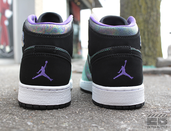 Air Jordan 1 Phat Gs Black Teal Iridescent 2
