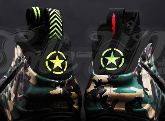 Nike Air Foamposite Pro "Army Camo" Sample Comparison