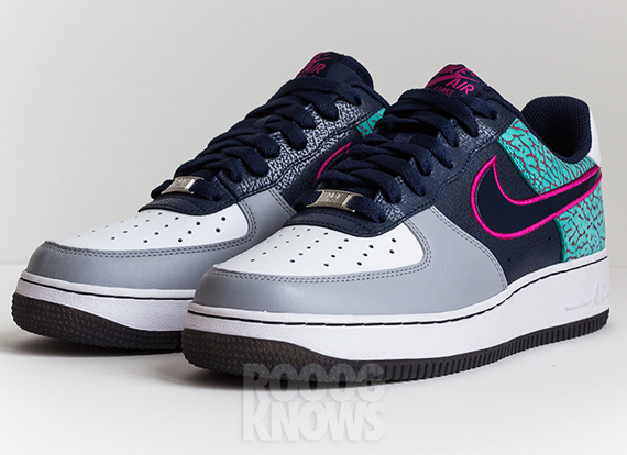 Nike Air Force 1 Low Teal Elephant Print 6