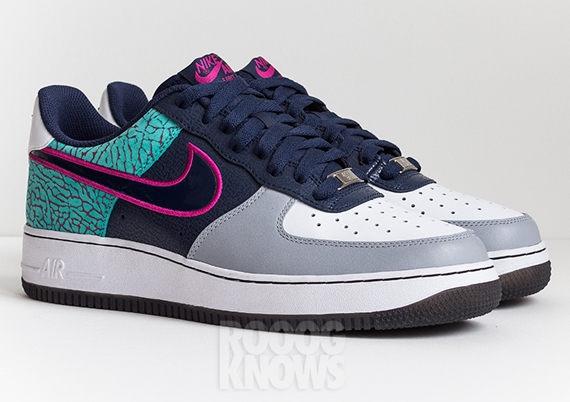 Nike Air Force 1 Low Teal Elephant Print 9