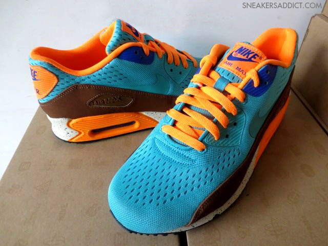 Nike Air Max 90 Em Blue Orange Brown 05