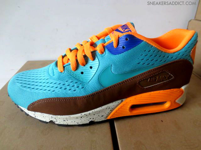 Nike Air Max 90 Em Blue Orange Brown 08