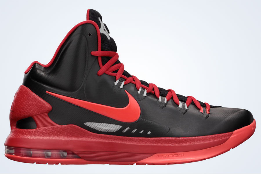 Nike Kd V Black Bright Crimson University Red Strata Grey 1